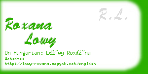 roxana lowy business card